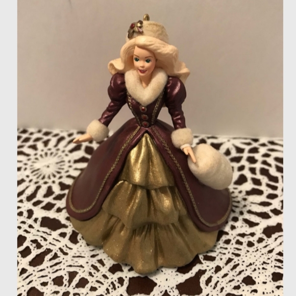 Handcrafted dated 1996 holiday Barbie ornament - Picture 2 of 3